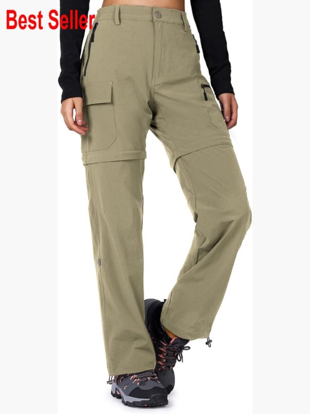 Convertible Hiking Pants Quick Dry Stretch Lightweight Zip Off 5 Pockets